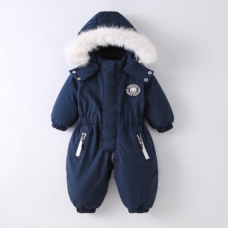 Winter Baby Skianzug Plus Baby Overall Jungen Overalls Warme Kinderkleidung Wasserdichte Kinderkleidung Set 1-4Y