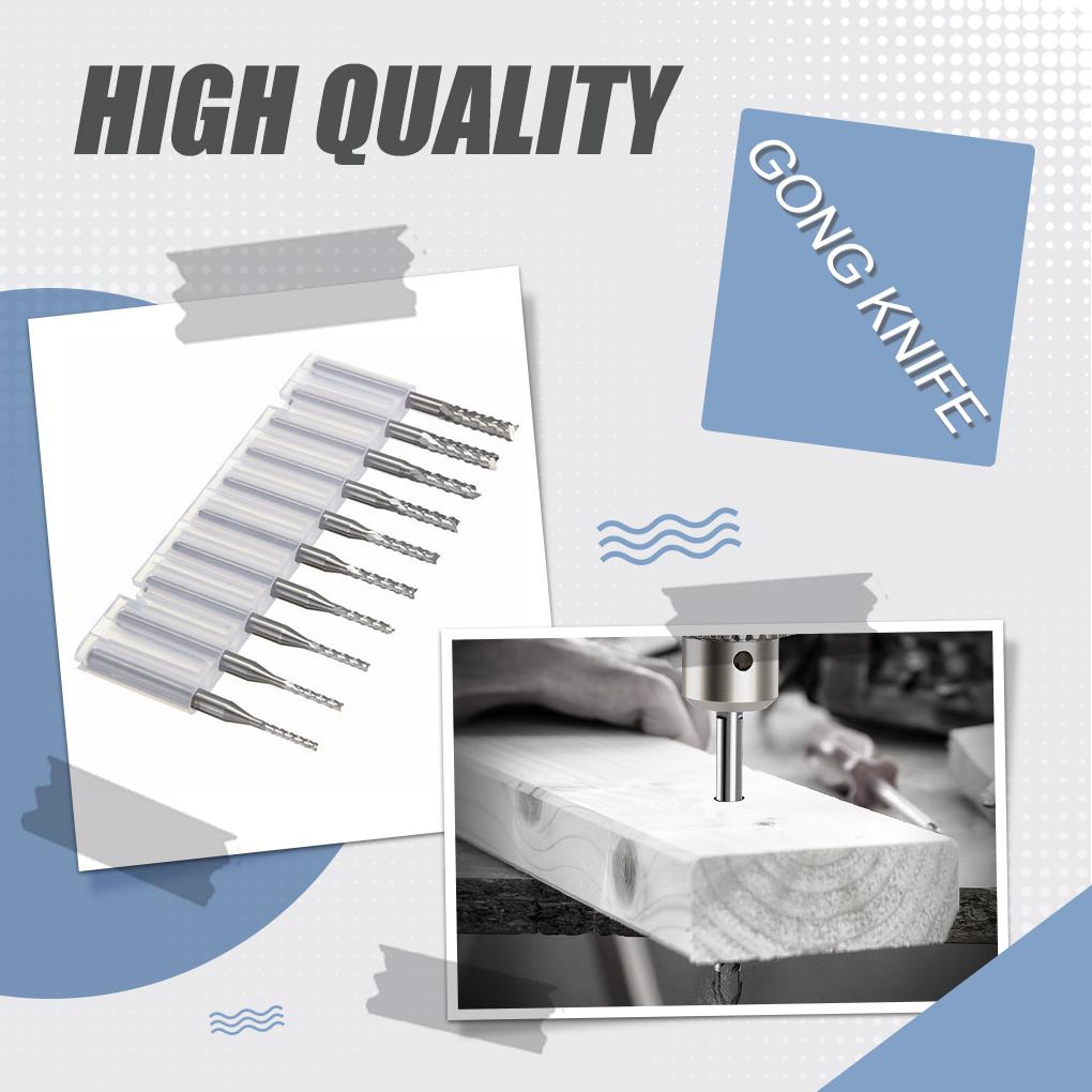 10pieces Wide Application End Mill Rustproof And Anti-corrosion Universal Milling Cutter For Easy