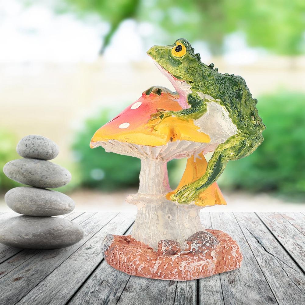 Cute Animal Mushrooms Lawn Decorations Gardens Courtyard Ornaments(Red)