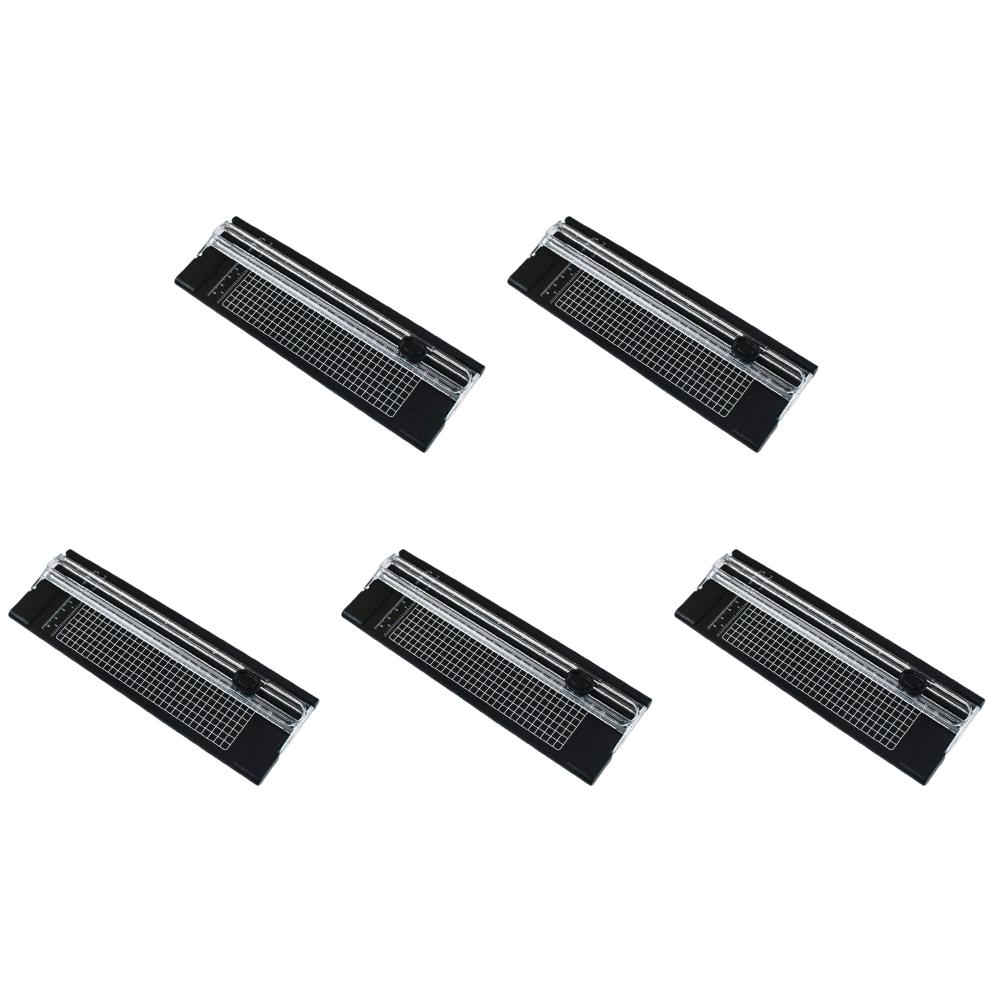 

T0# A4 Bidirectional Cutting Paper Cutter with Pull-out Ruler Photo Trimmers (Bl