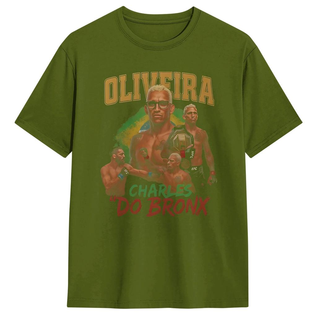 Men Charles Oliveira Fighter T Shirt  100 Cotton Tops Awesome Short Sleeve Round Neck Tees 4XL 5XL 6XL TShirt