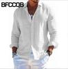 Moda Uomo Scollo a Polo Manica Lunga Autunno Inverno Camicie & Bluse Casual