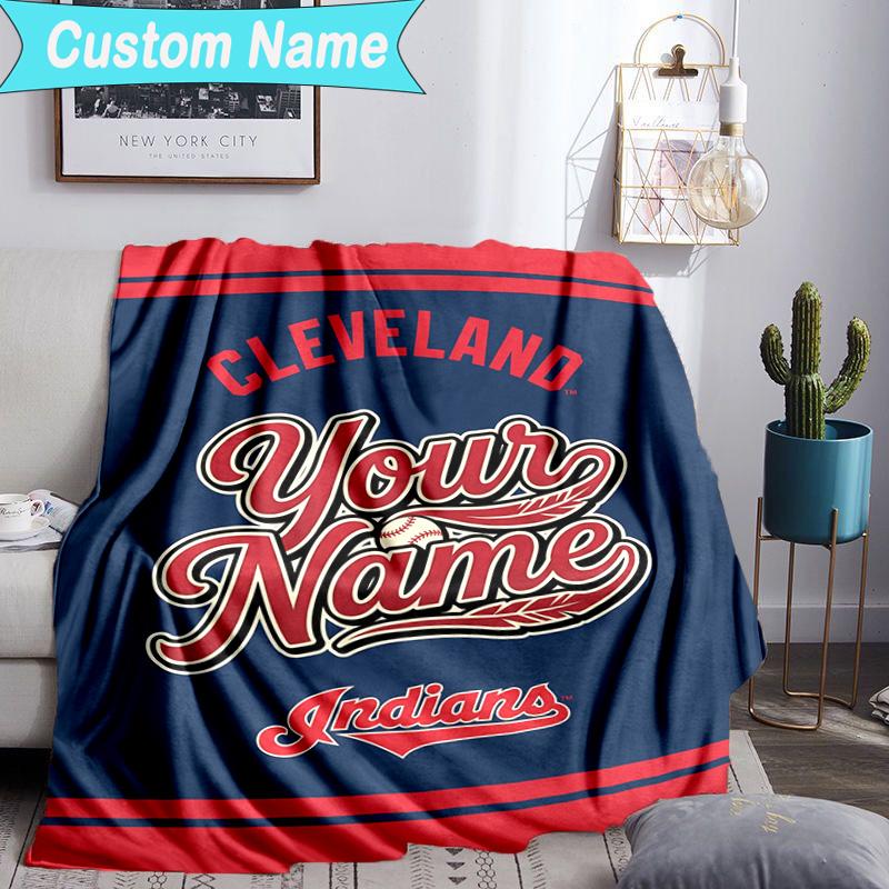 Custom Name Blanket Indians football Blanket Bedding Blanket for Travel, Camping, Living Rooms, Offices, Sofas, Fan Christmas gift