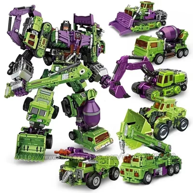 6 IN 1 NBK 42CM Devastator Toy Transformation KO Robot Car combination Action Figure excavator Blender Model Kid Christmas gif
