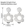 Stainless Steel Earrings Simple Style Symmetrical Circle Flower Design New Fashion Earrings For Women Zircon  Atmospheric Gifts