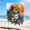 1pc Leopard Print Print Outdoor Blanket, Lightweight Polyester,