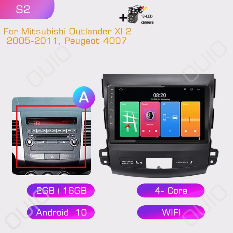 2din Android10 Car Radio Multimedia Carplay Auto GPS Navigation For Mitsubishi Outlander Xl 2 2005-2011 For Citroen C-Crosser