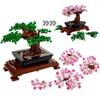 Creative Fit Bonsai Tree Flower Bouquet Building Blocks Model Diy Decor Immortal Plant Potted Bricks Toys for Kids Gifts