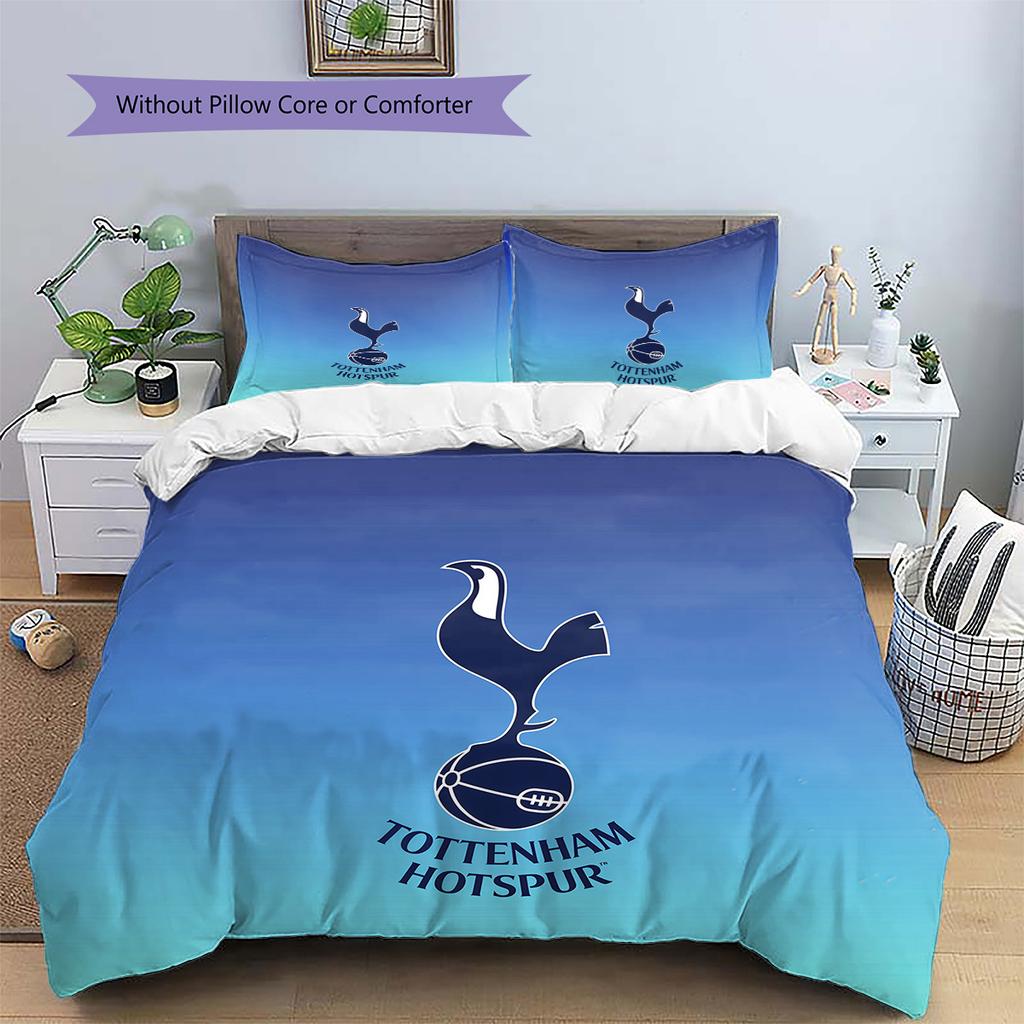 TOTTENHAM Pattern Bedding Quilt Set Home Decoration Gift (1 * duvet cover + 2 * pillowcase without core).xwn