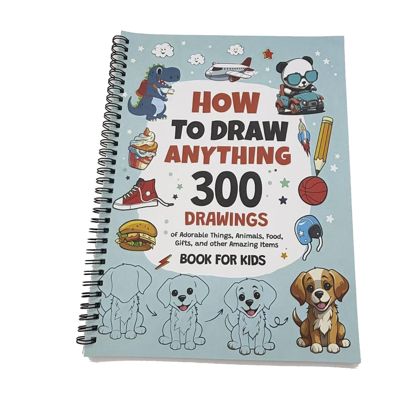 

Милые рисунки еды с животными и изысканные книги для рисования креативных узоров One Size синий