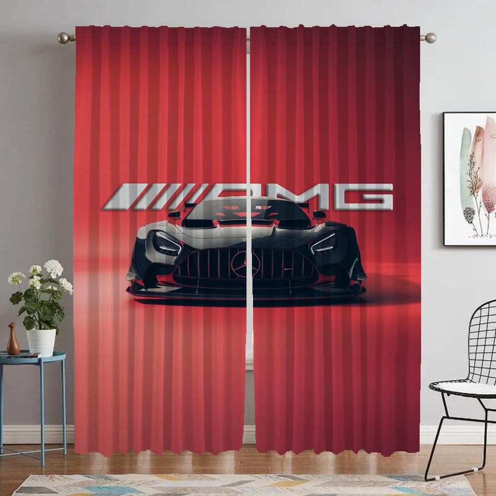 

Плотные кухонные шторы для спальни M--Benz Window Curtain для комнаты 2 Panel Partition Shades Halloween Decoration Living Child W60xH90cmx2pcs-CL