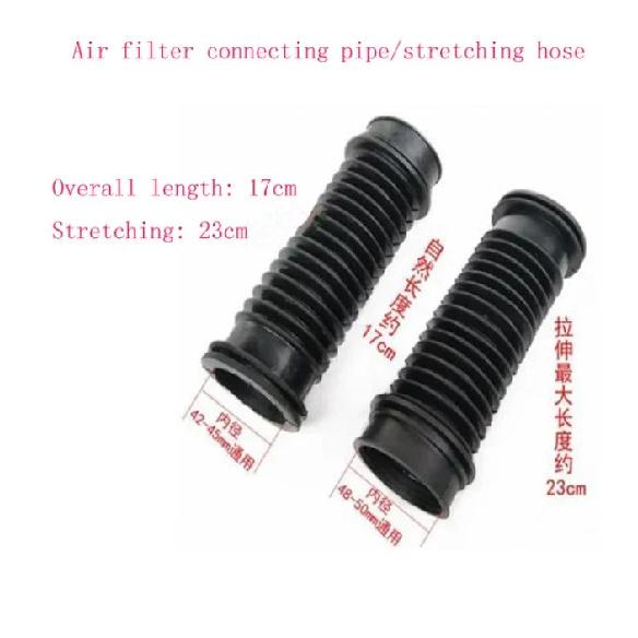 Motorcycle Modified Air Filter Connecting Tube Pedal Fit For GY6 Tricycle Go-kart Off-road ATV Stretch Hose NEW 1PC