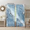 Versatile Polyester Transparent Curtains Home Decoration Blue Satellite Seas Use Bedrooms Living Rooms Curtain Set Of 2 Made Washable Great Room Ready