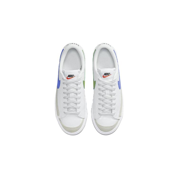 New Nike Blazer Low '77 'White Chlorophyll Medium Blue' GS DA4074-109