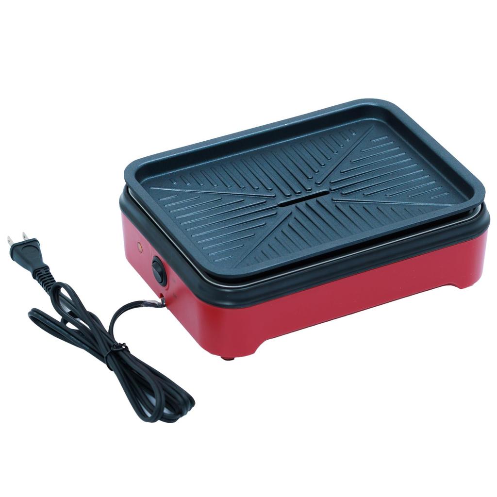 Mitsuya Electric Mini Yakiniku Grill/Hot Plate - Tabletop Grill - Compact Size Electric Grill - Low Smoke - Easy to Clean - Suitable for Yakitori and