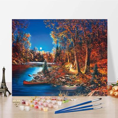 Hand Painted Decompression Canvas Painting DIY Digital Oil Painting Painting By Numbers Home Decoration