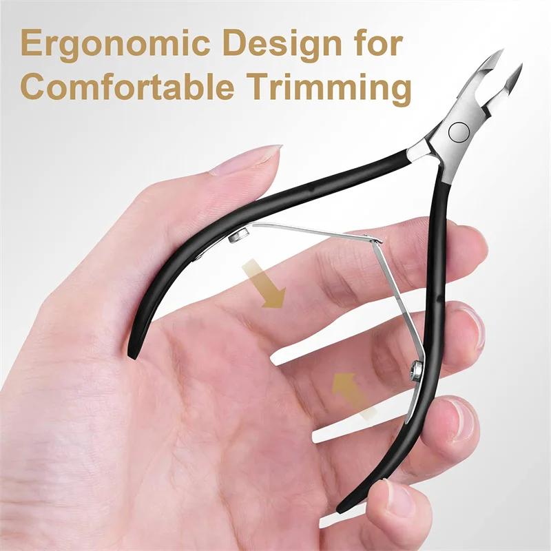 Nailpop Professional Stainless Steel Nail Cutter Scissor Nippers Function Cuticle Pusher Remover Manicure Nail Art Care Tool Kit