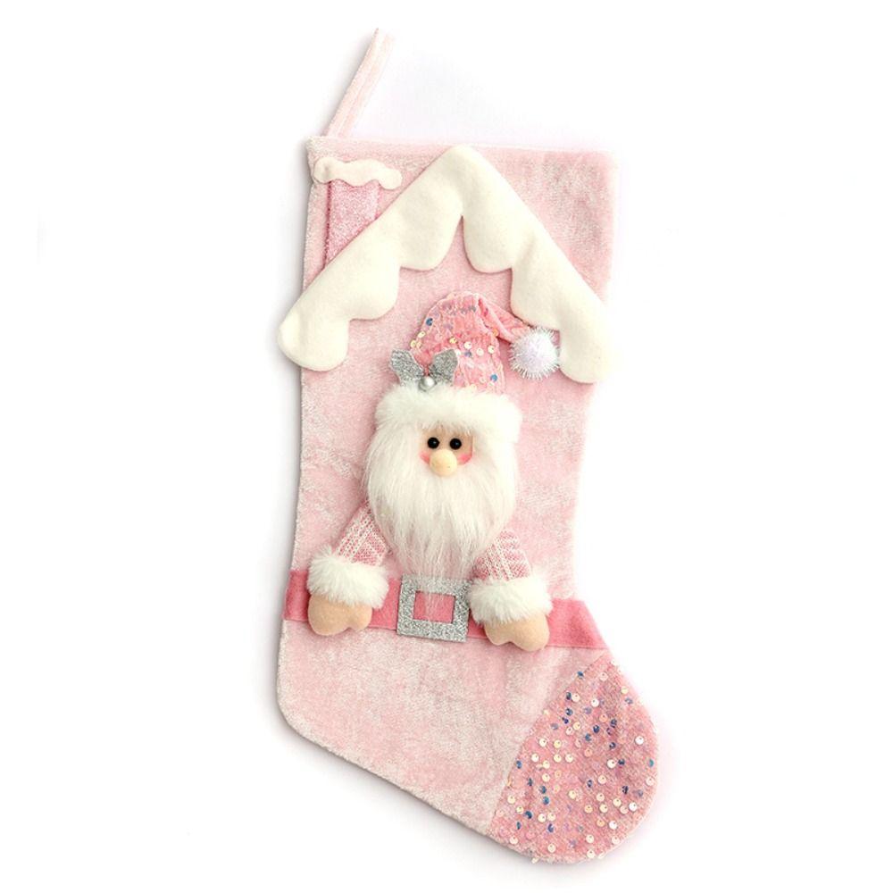 Large Capacity New Year's Eve Decorations Santa Claus Santa Design Christmas Tree Pendants Cute Cartoon Christmas Socks