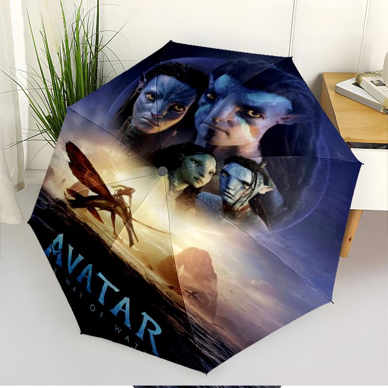Avatar Print Automatic Open Close Umbrella, Portable Foldable Umbrella, for Outdoor Commute Camping Trip, Ideal Birthday Gift