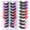Color High Imitation Mink Hair False Eyelashes Thick Natural Eyelashes Messy Curled Eyelashes
