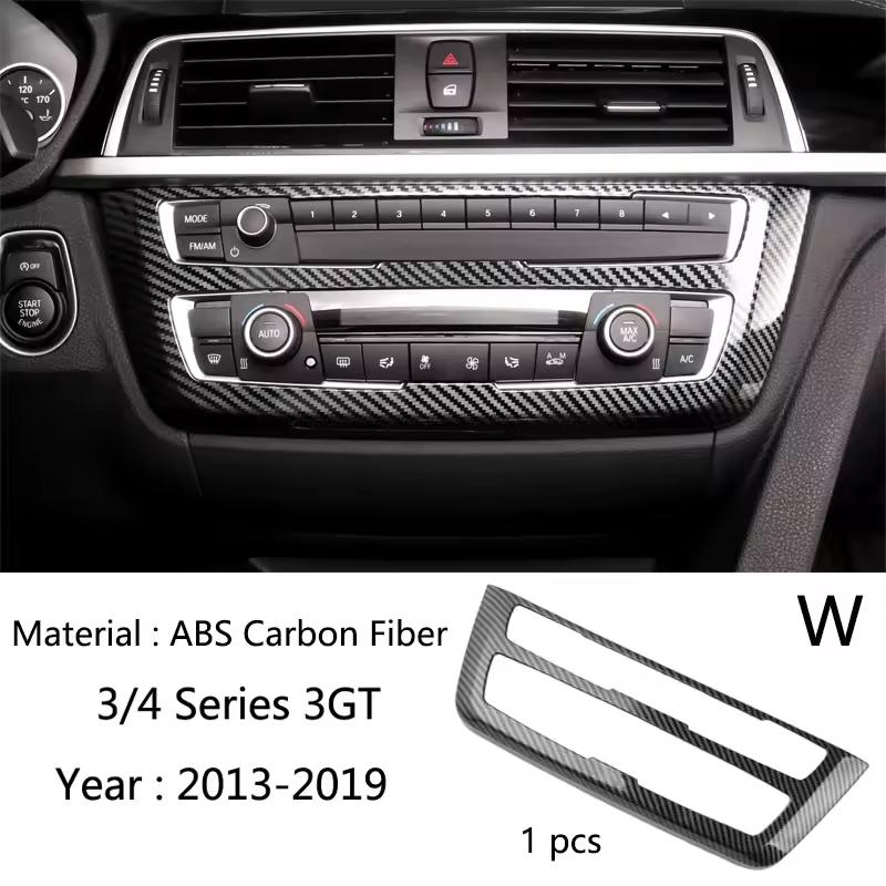ABS Carbon Fiber Center Console Lid Armrest Box Trim Protective Cover For BMW 3 4Series3GT F30 F31 F34 F36 320i Car Accessories