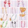 Hanging Cord Bow Beaded Bag Pendant Colorful Bowknot Phone Strap Beaded Bag Pendant  Girls