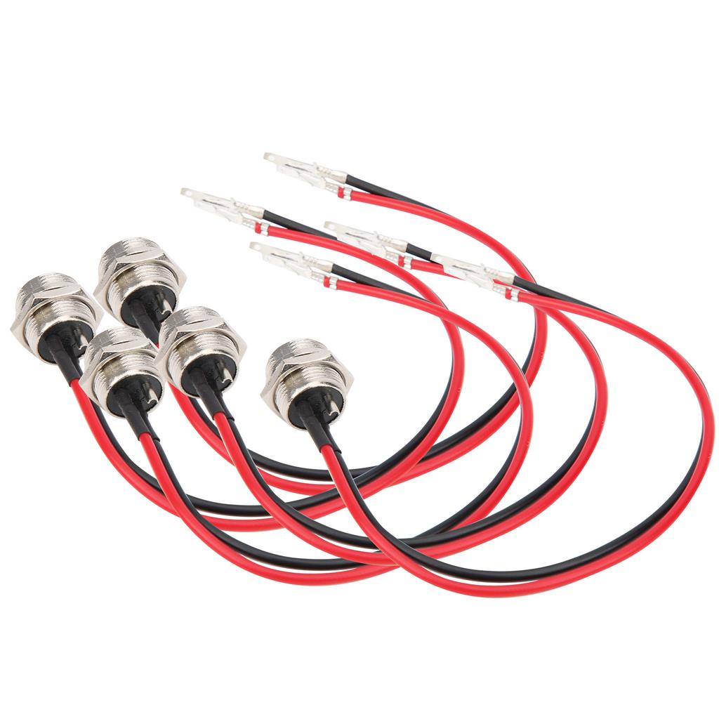 5 Stück 3-Pin Inline Ladeanschluss Rund Ladebuchse mit Kappe für Elektroroller