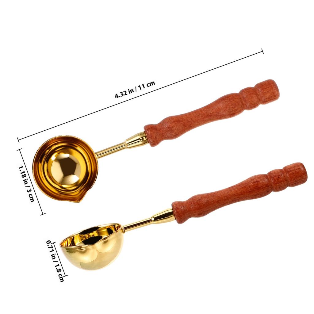 Wax Seal Stamp Melting Spoon Retro Wax Scoop Wide Applications for Gifts Envelopes Invitations Portable Melting Spoon