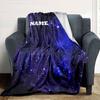 Starry Night Galaxy Cozy Customizable Blanket Customize Your Name Soft Warm Cozy Perfect For Sofa Couch Office Bed Picnics For All Occasions Versatile