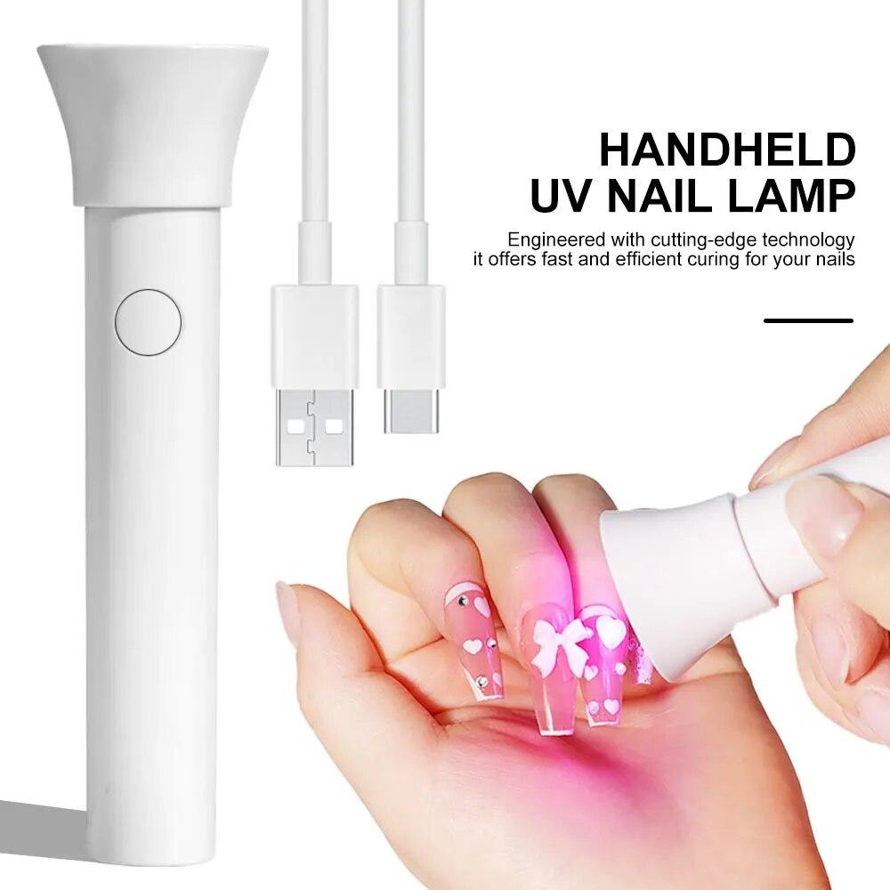 Lampada portatile per unghie, lampada UV LED per unghie, per la cura di tutti gli smalti in gel, ricaricabile tramite USB, macchina per manicure ad asciugatura rapida, strumenti per nail art
