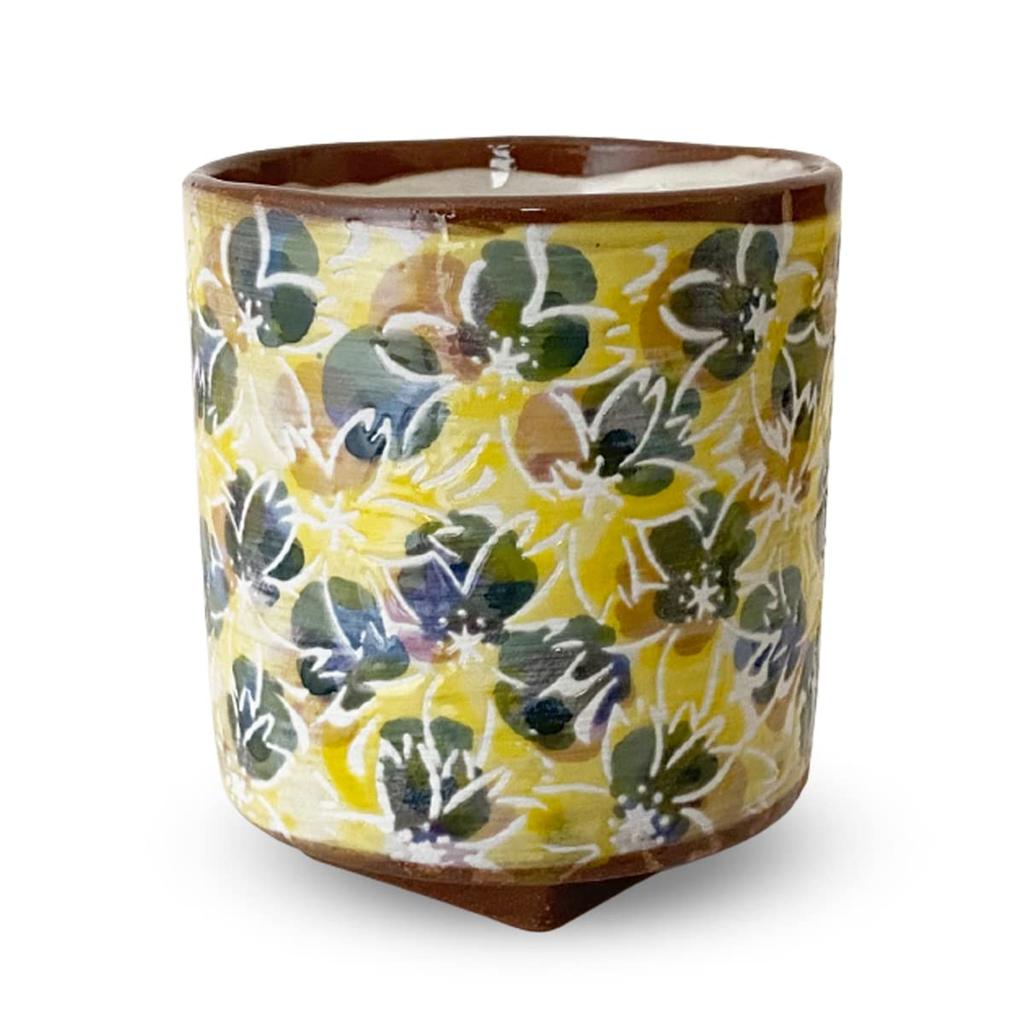 Studio Sho Full Bloom Hasami Made In Japan J-kitchens ~ Square-Based Teacup, Blue, Ware,