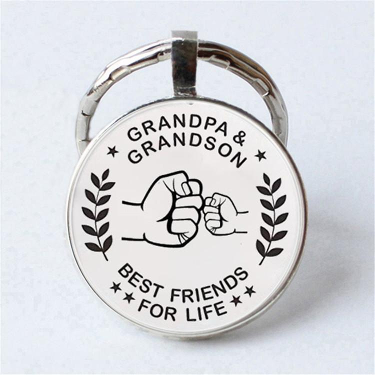 Keychain Accessories Pendant Floral Thanksgiving Text Good Friends Retro Personalized Keychain Gift Pendant