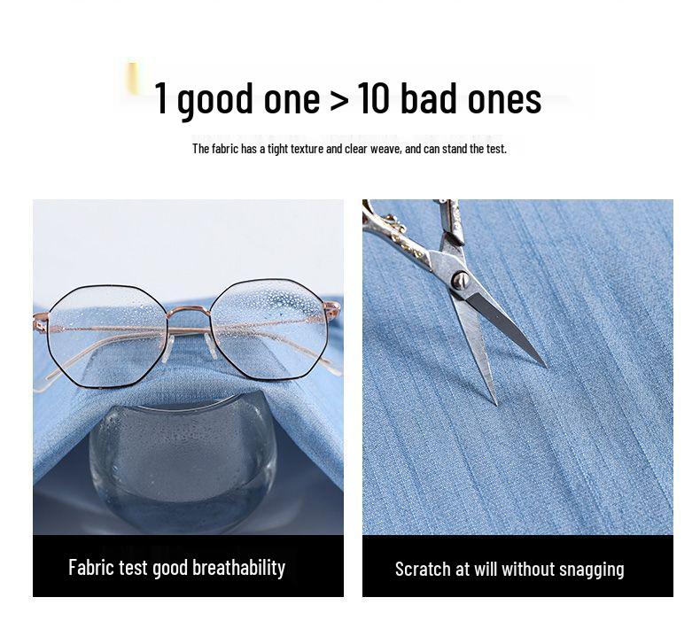 Dámské džínové kalhoty s vysokým pasem a širokými nohavicemi z Tencelu - Léto 2024 Chladivé splývavé kalhoty z ledového hedvábí