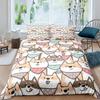 Shiba Inu Duvet Cover Set Cute Shiba Inu Bedding Set Cute Yellow Dog Cartoon Animal Farmhouse Pet Animals Polyester Quilt Cover