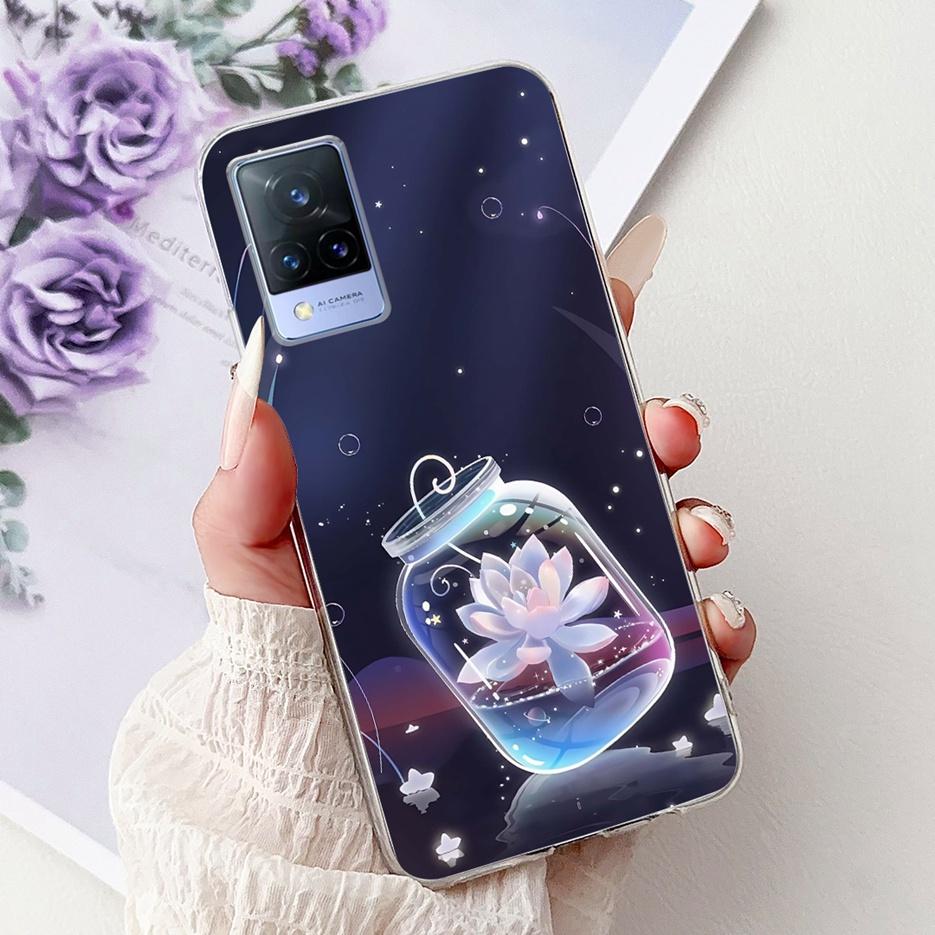 For Vivo V21e Case V2061 Cute Cat Lion Painted Cover Soft Silicone Phone Cases For Vivo V21 V2066 V2108 V 21 VivoV21 E 4G Fundas