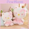 Hello Kitty Plüschtier für Mädchen mit weichem Kurzflorstoff und kuscheligem Design