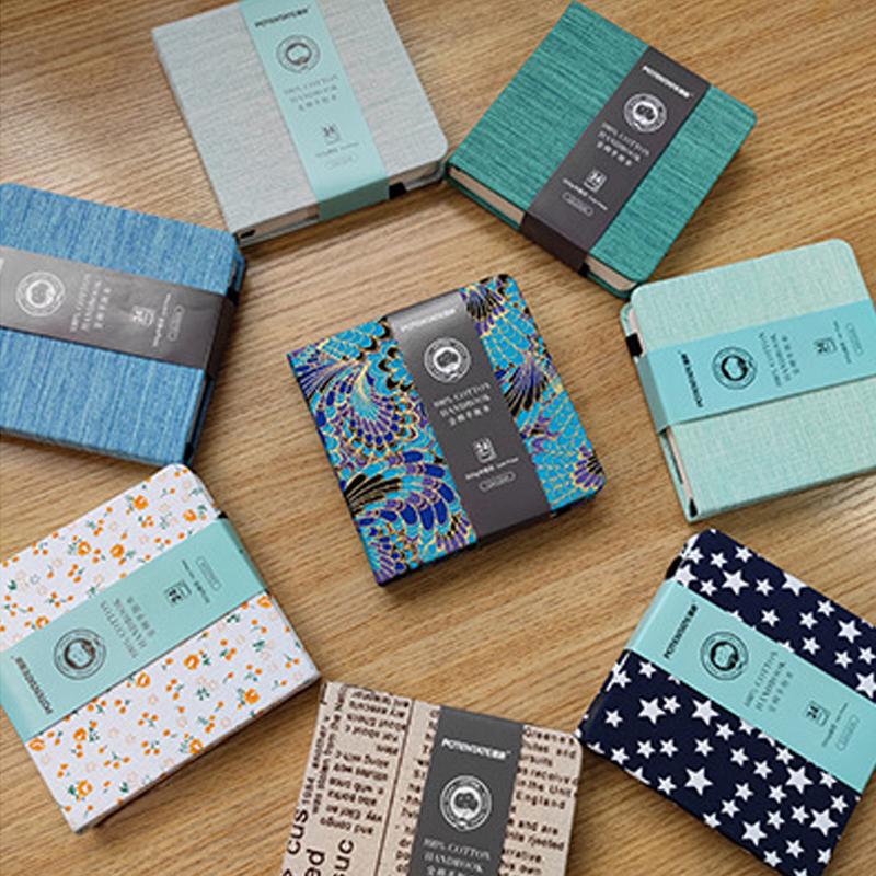 Cotton Watercolor Notebook 300g Fabric Handbag Folding Organ Notebook Fine Pattern Portable Art Student Handbag Drawing Notebook