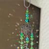 Leaf Pendant Crystal Suncatchers Artificial Plant Decoration Glass Beads Hanging Outdoor Indoor Space Home Office Decors