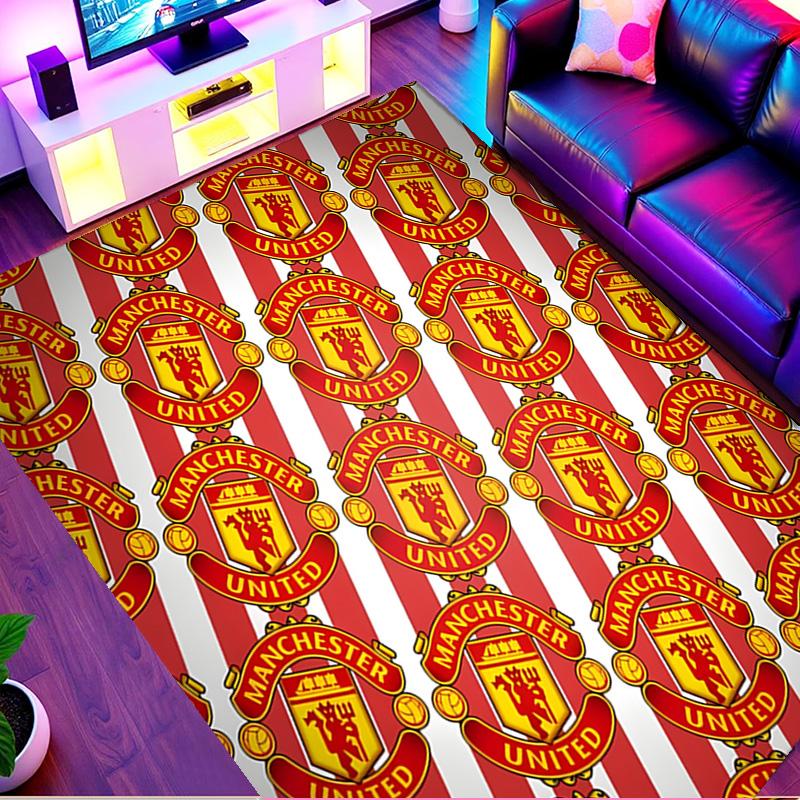 Manchester United F.C Print Rug, Washable Floor Carpet, For Entryway Dorm Laundry Room Office Study, Home Decor Birthday Christmas Gift