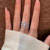 925 Sterling Silver Rings for Women Couple Minimalist Handmade Simple Wide Hollow Ring Fine Jewelry Gift Prevent Allergy