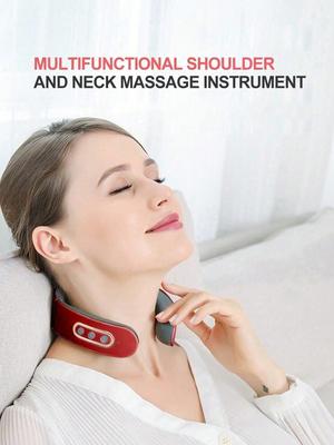 Electric Neck Massager, Intelligent EMS Pulse Heating Neck Massager, Neck Relaxation And Pain Relief