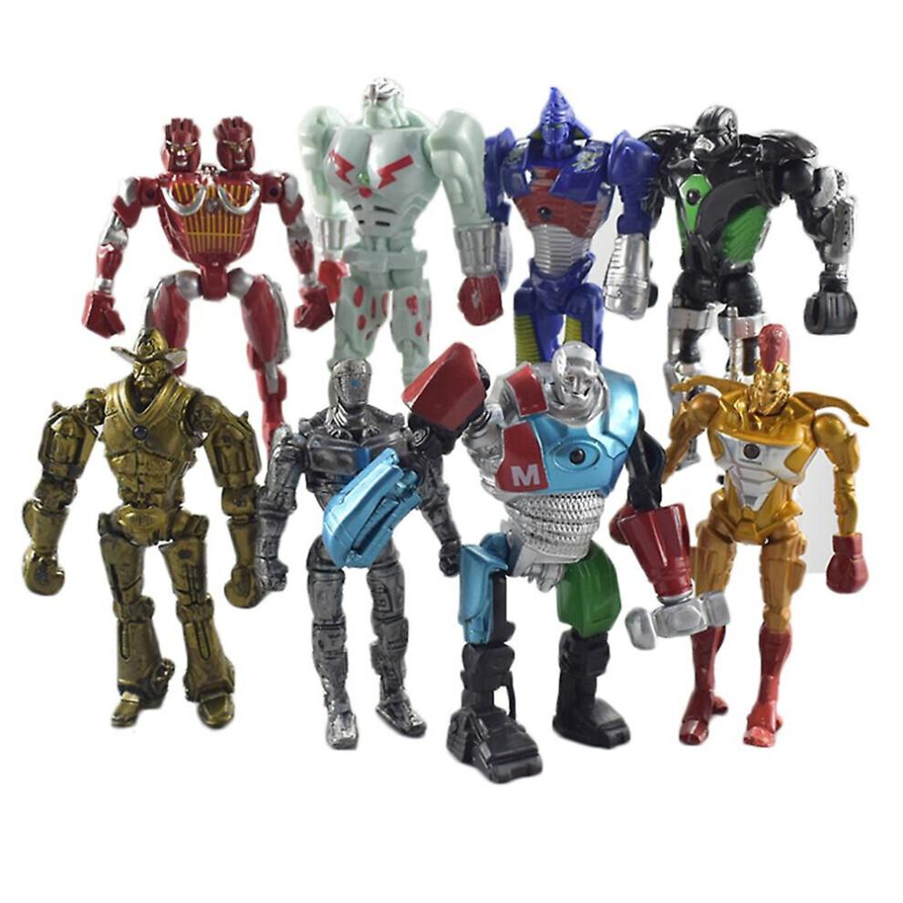 8 Stücke Anime Real Steel Adam Raider LED Roboter Actionfigur Modell Kinder Spielzeug Geschenk