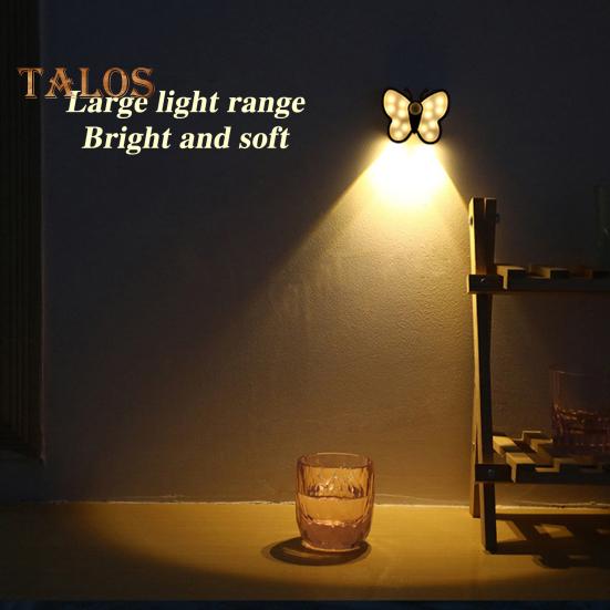 LED Schmetterling Nachtlicht Einstellbare Helligkeit USB Aufladbare Smart Motion Sensor Drahtlose Nachtlicht Nachttisch Lampe