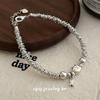 Cui Yan S925 Sterling Silver Korean Style Cat & Fish Wrap Bracelet for Women - Simple, Niche Design, 2025 New Collection.