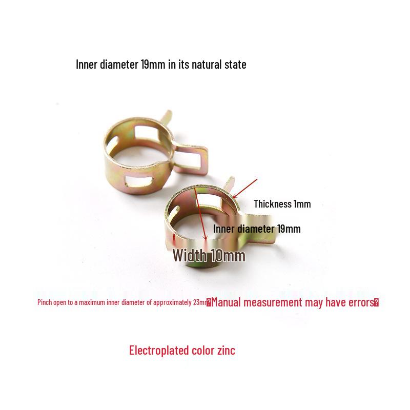 Elastic Steel Hose Clamp with Rubber Grip and Spring Clip