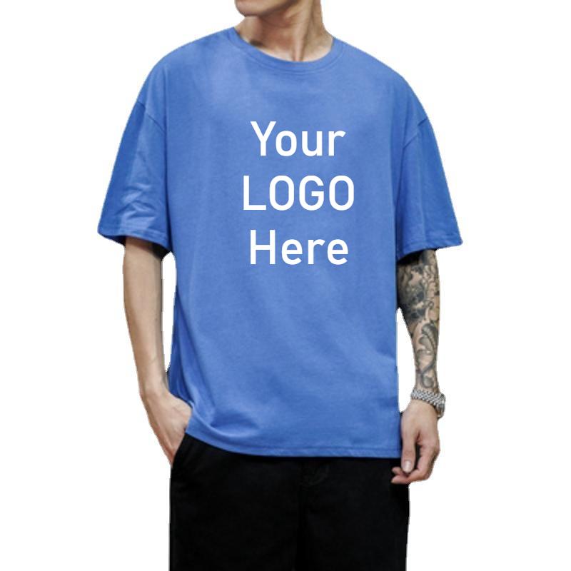 100% Cotton 200gsm Men's Short Sleeve T Shirt Custom Your Logo Design T Shirt