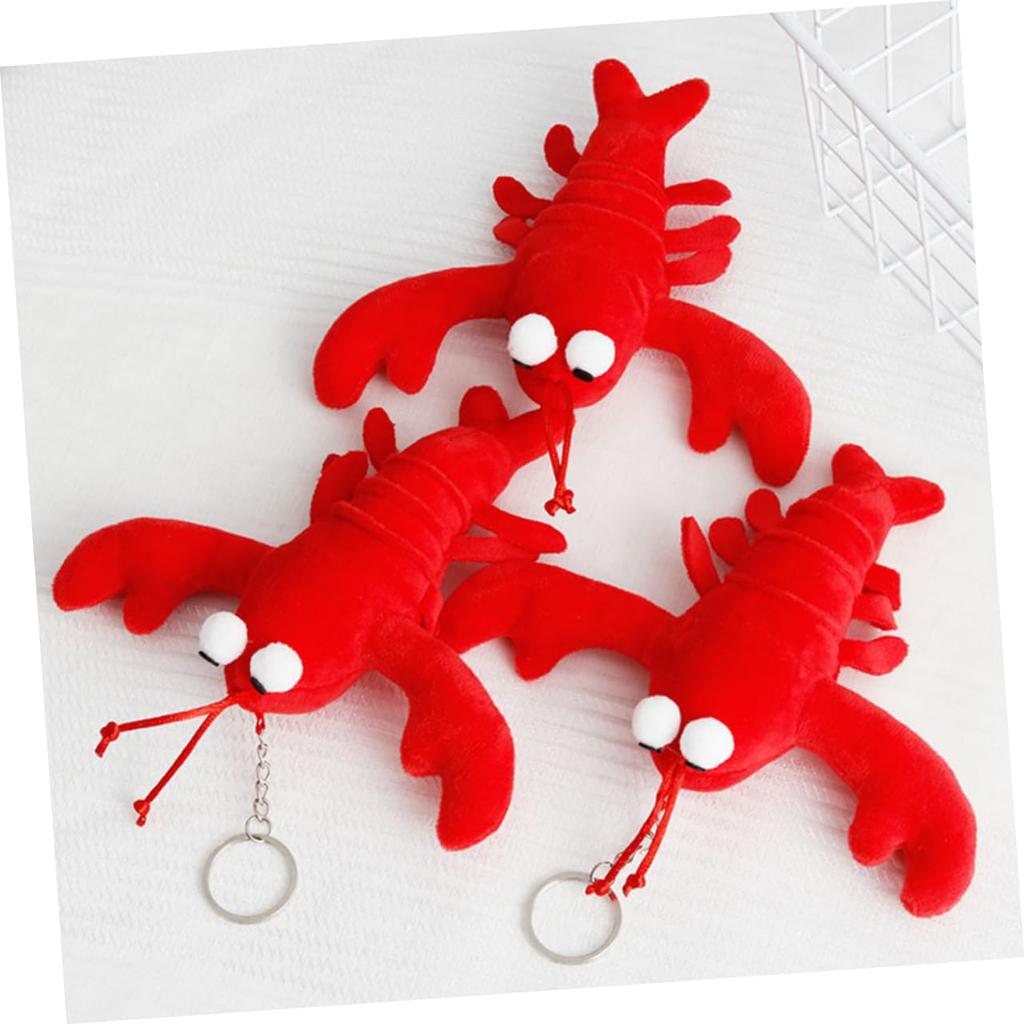 EXCEART Κρεμαστό Καβούρι Κάβουρας Βαλιτσάκι Κλειδιών Χαριτωμένο Παιχνίδι Καβούρι Βρώσιμο Αξεσουάρ Κρεμαστό Ουρά Αστακού Δείγμα Φαγητού 5 Τεμάχια