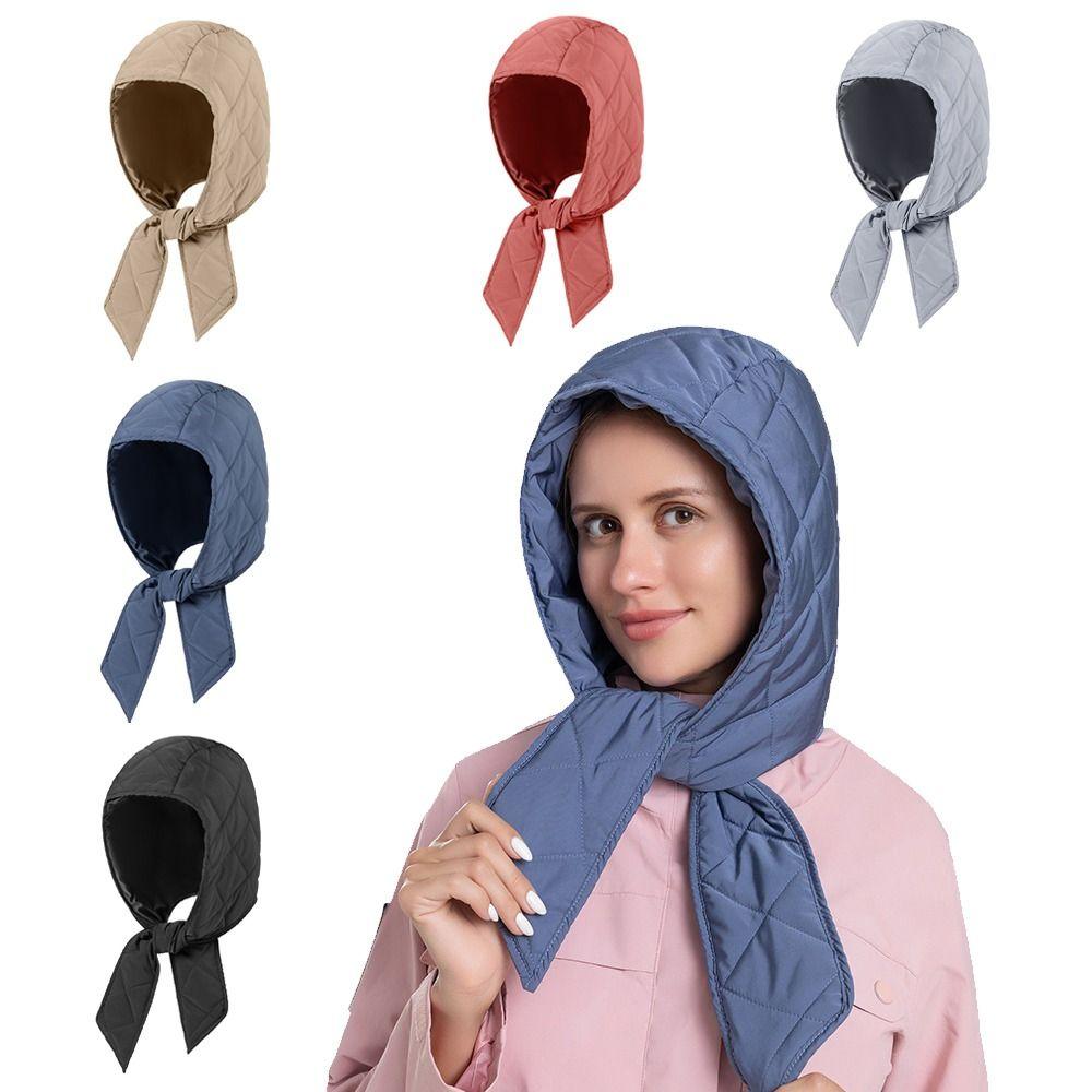 

Lightweight Beanies Hats Winter Warm Pullover Cold Hats Fashion Puffer Headscarf синій