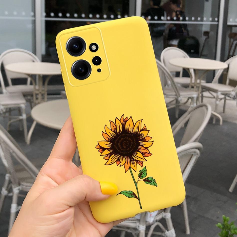 Case For Xiaomi Redmi Note 12 4G Note12 Pro Global Cute Sunflower Candy Color Soft Silicone Cover For Redmi Note 12 Pro 12Pro 5G