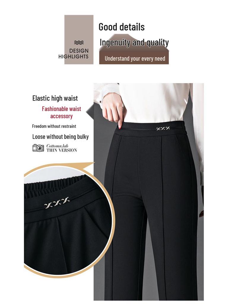 High Waist Slimming Bootcut Pants for Middle-Aged Women – 2025 Spring Collection